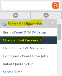 Change WHM root Password
