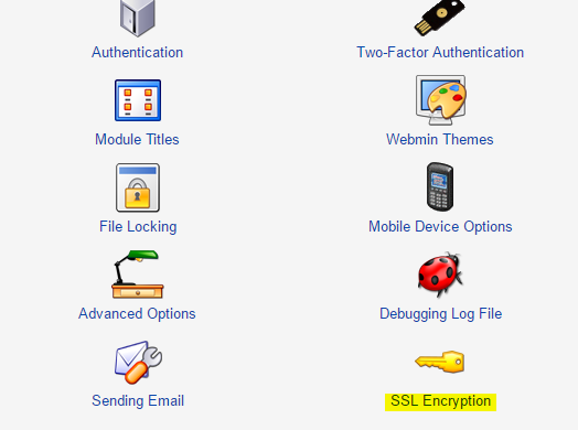 Disable SSL Webmin