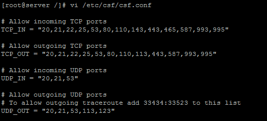 How to open port in CSF firewall