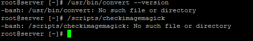 checkimagemagick No such file or directory