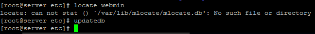 locate can not stat mlocate.db No such file or directory