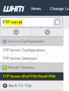 Restart FTP service