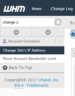 Change IP address website