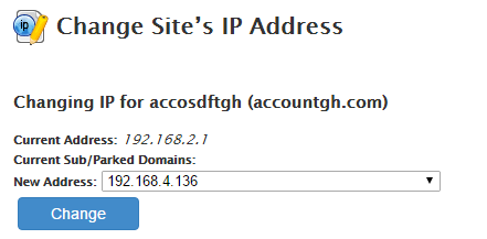 Move domain dedicated IP