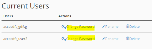 Change mysql password cPanel