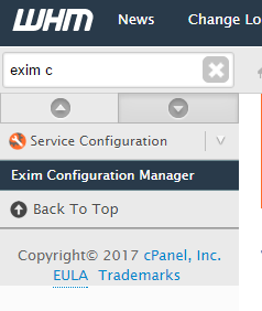 Exim configuration manager mailips