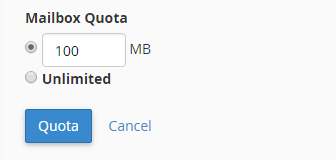 increase mail quota cPanel