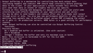 How to Enable PHP output_buffering