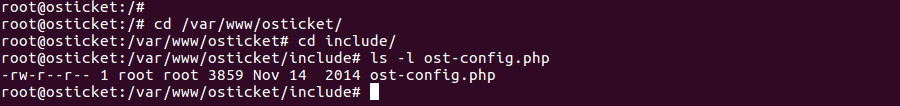 Osticket configuration file