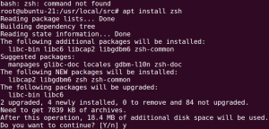 How to install zsh Z shell on Ubuntu 21.04 server