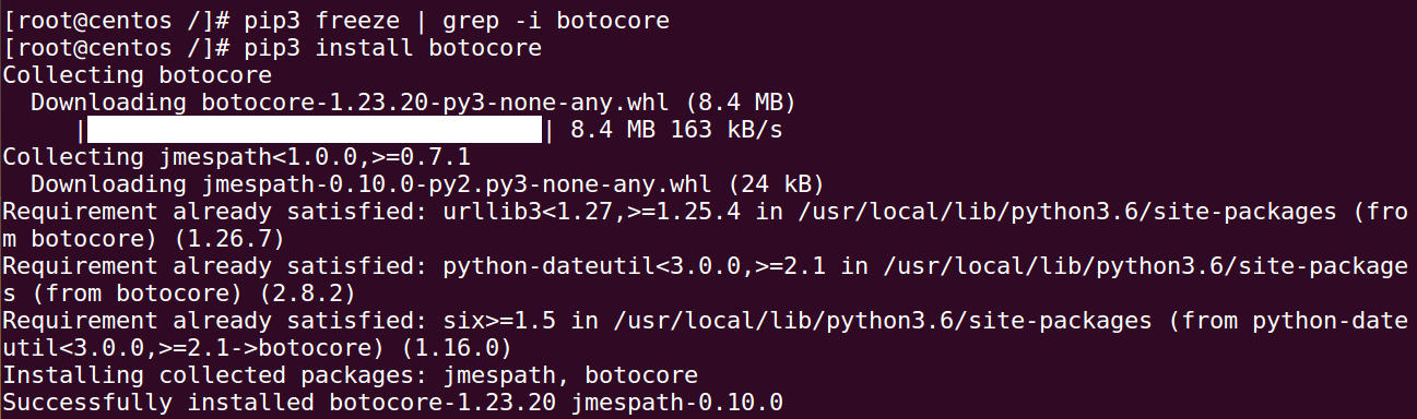 How to install botocore in Python3