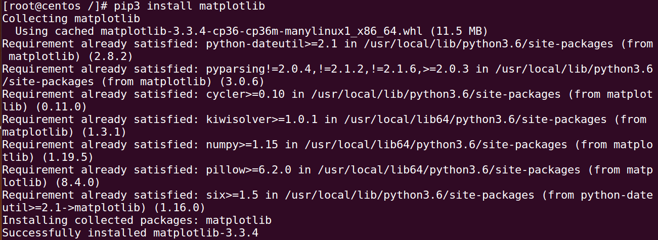How to install matplotlib on python3 server