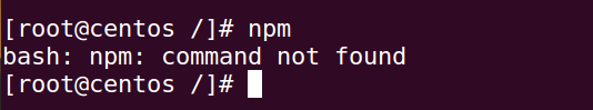 npm command not found