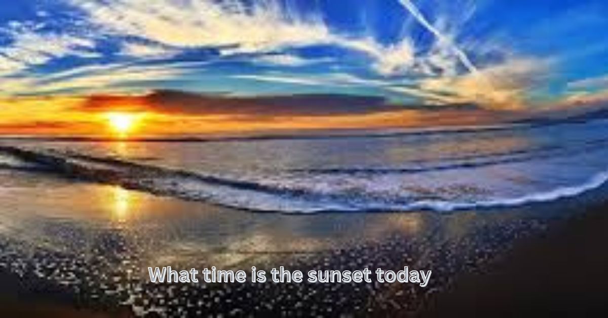 what time is the sunset today